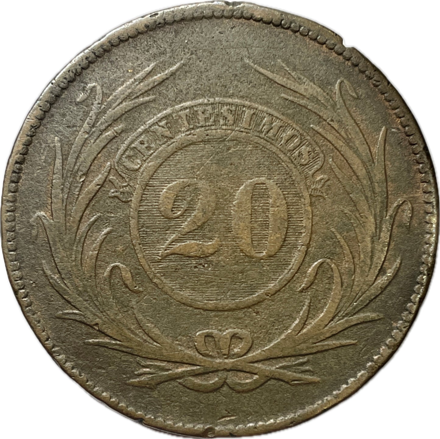 Uruguay - 1840 - 20 Centésimos - 2.4.2
