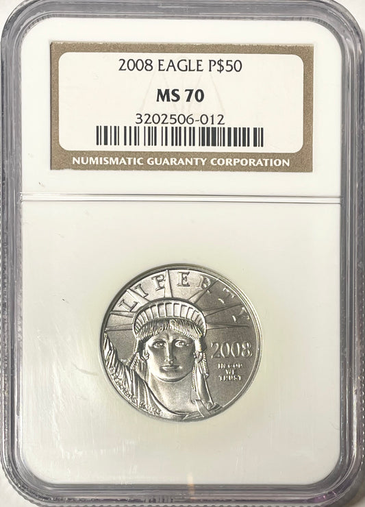 Estados Unidos - 2008 - 50 Dólares - 1/2 Onza de Platino - Certificada