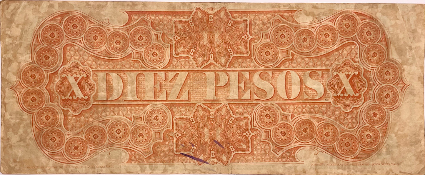 Uruguay - 1867 - 10 Pesos - Banco Oriental - Serie A