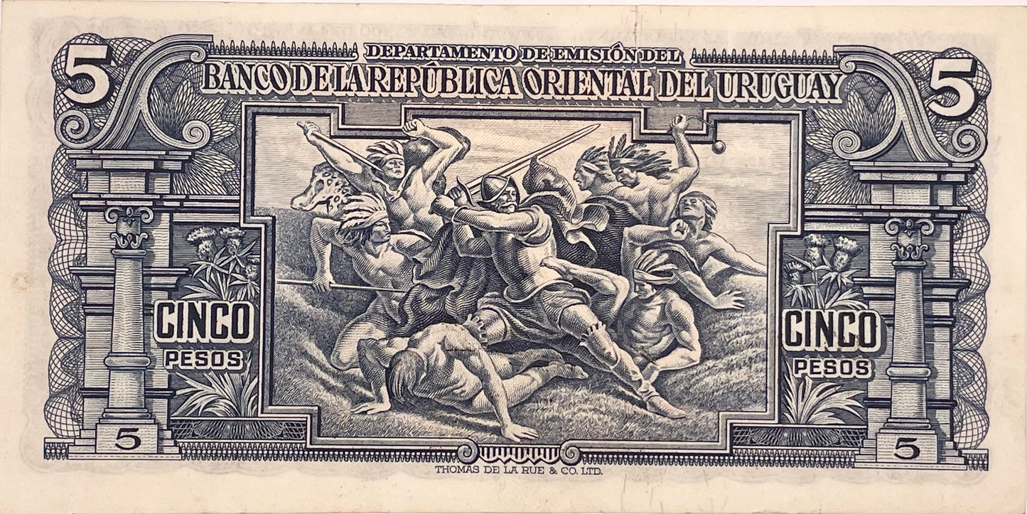 Uruguay - 1939 - 5 Pesos - Banco de la República Oriental del Uruguay - 10.IV.22