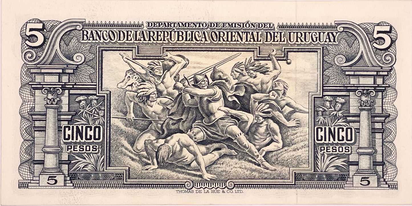 Uruguay - 1939 - 5 Pesos - Banco de la República Oriental del Uruguay - 10.IV.28 - Sin Circular