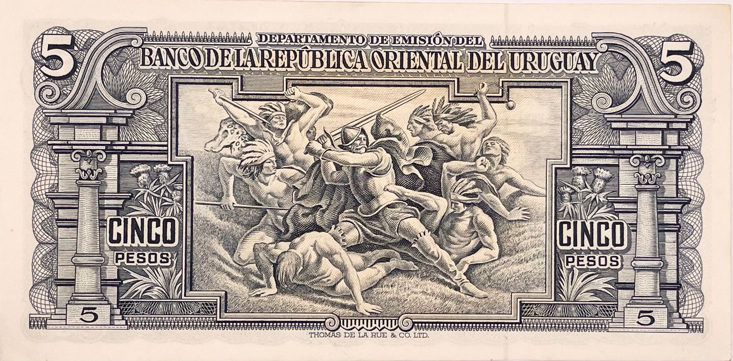 Uruguay - 1939 - 5 Pesos - Banco de la República Oriental del Uruguay - 10.IV.27 - Sin Circular
