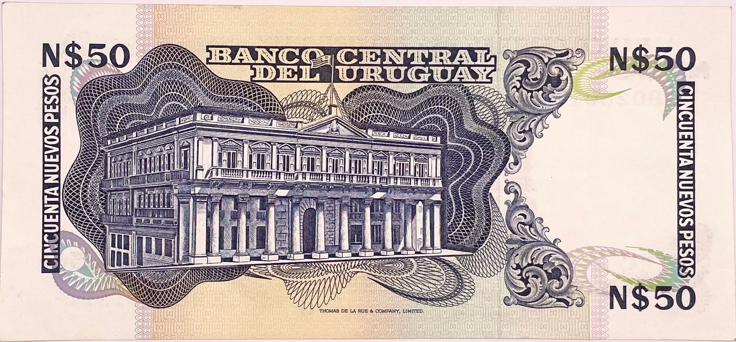 Uruguay - 1975 - N$ 50 - Banco Central del Uruguay - Tanda Reposición