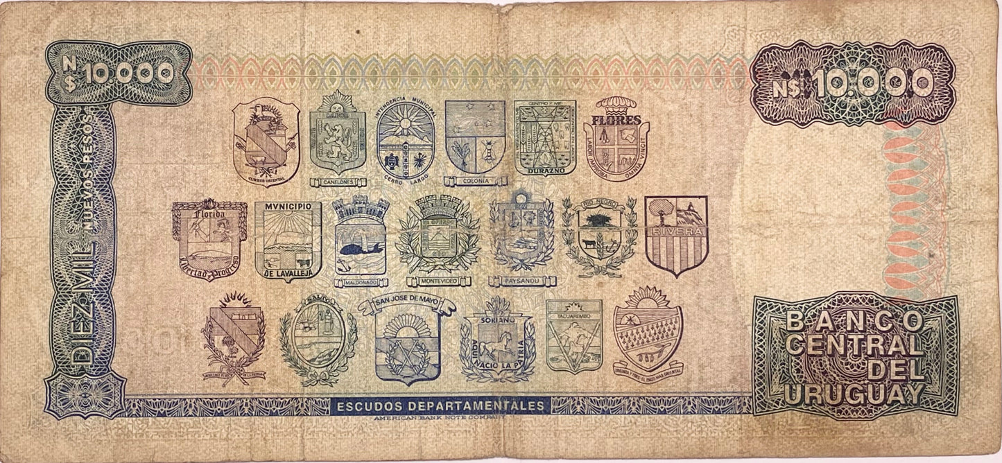 Uruguay - 1987 - N$ 10.000 - Banco Central del Uruguay - 26 A