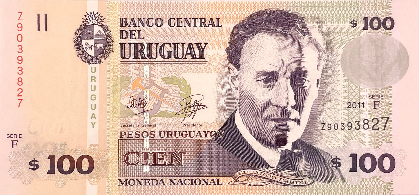 Uruguay - 2011 - 100 Pesos - Banco Central del Uruguay - 40 FR - Tanda de Reposición