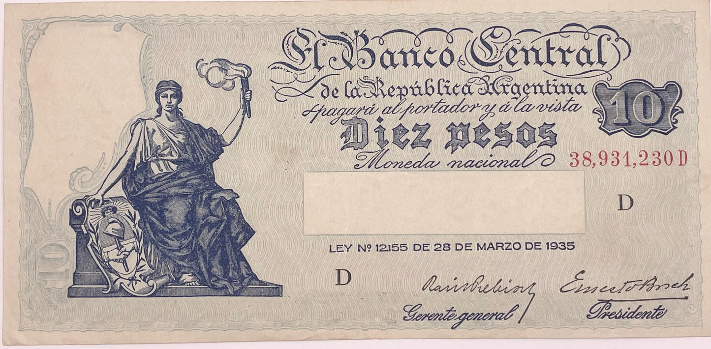 Argentina - 1935 - 10 Pesos