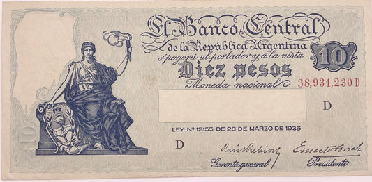 Argentina - 1935 - 10 Pesos
