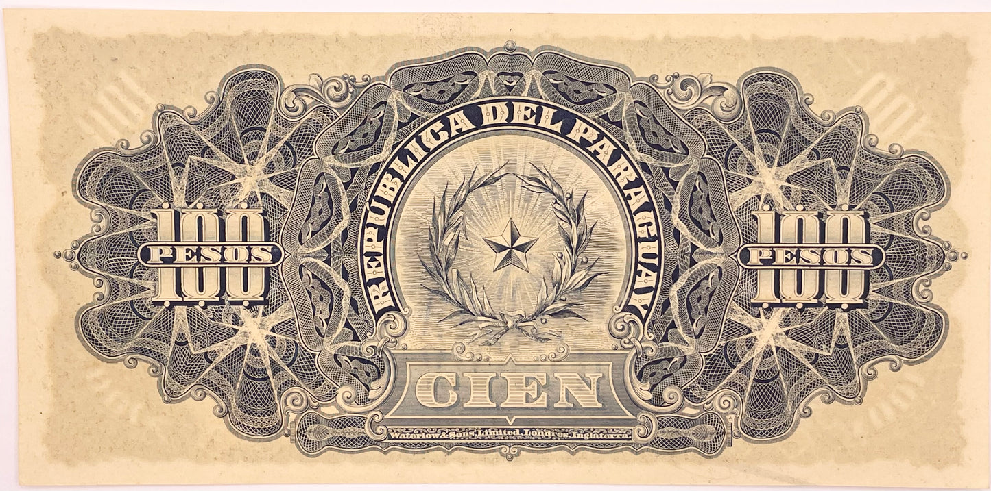 Paraguay - 1907 - Resello 1912 - 100 Pesos