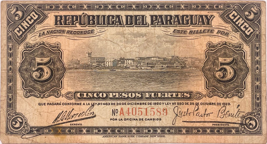 Paraguay - 1923 - 5 Pesos Fuertes