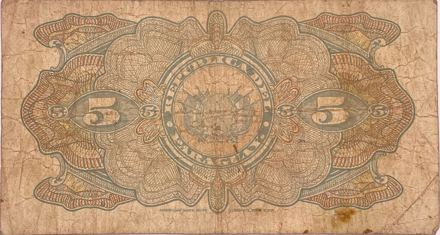 Paraguay - 1923 - 5 Pesos Fuertes