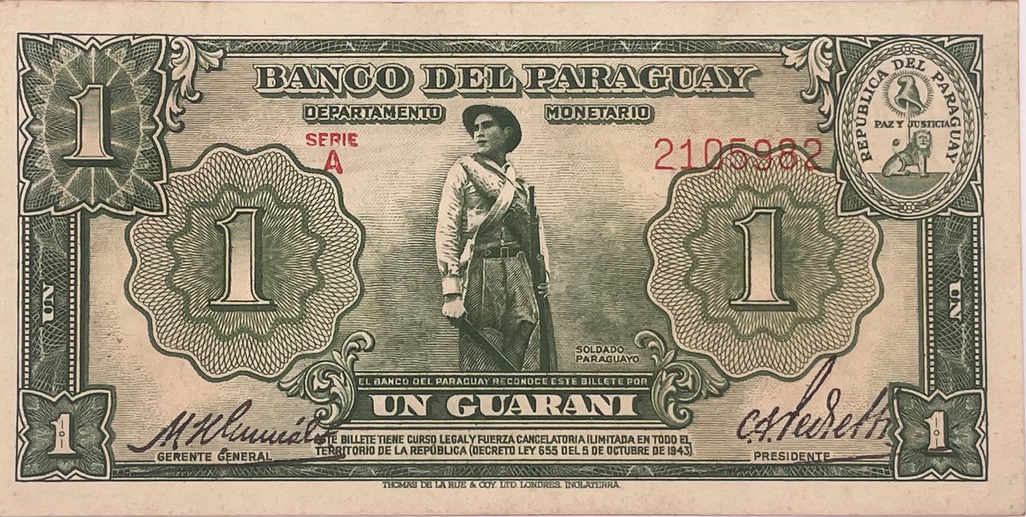 Paraguay - 1943 - 1 Guaraní
