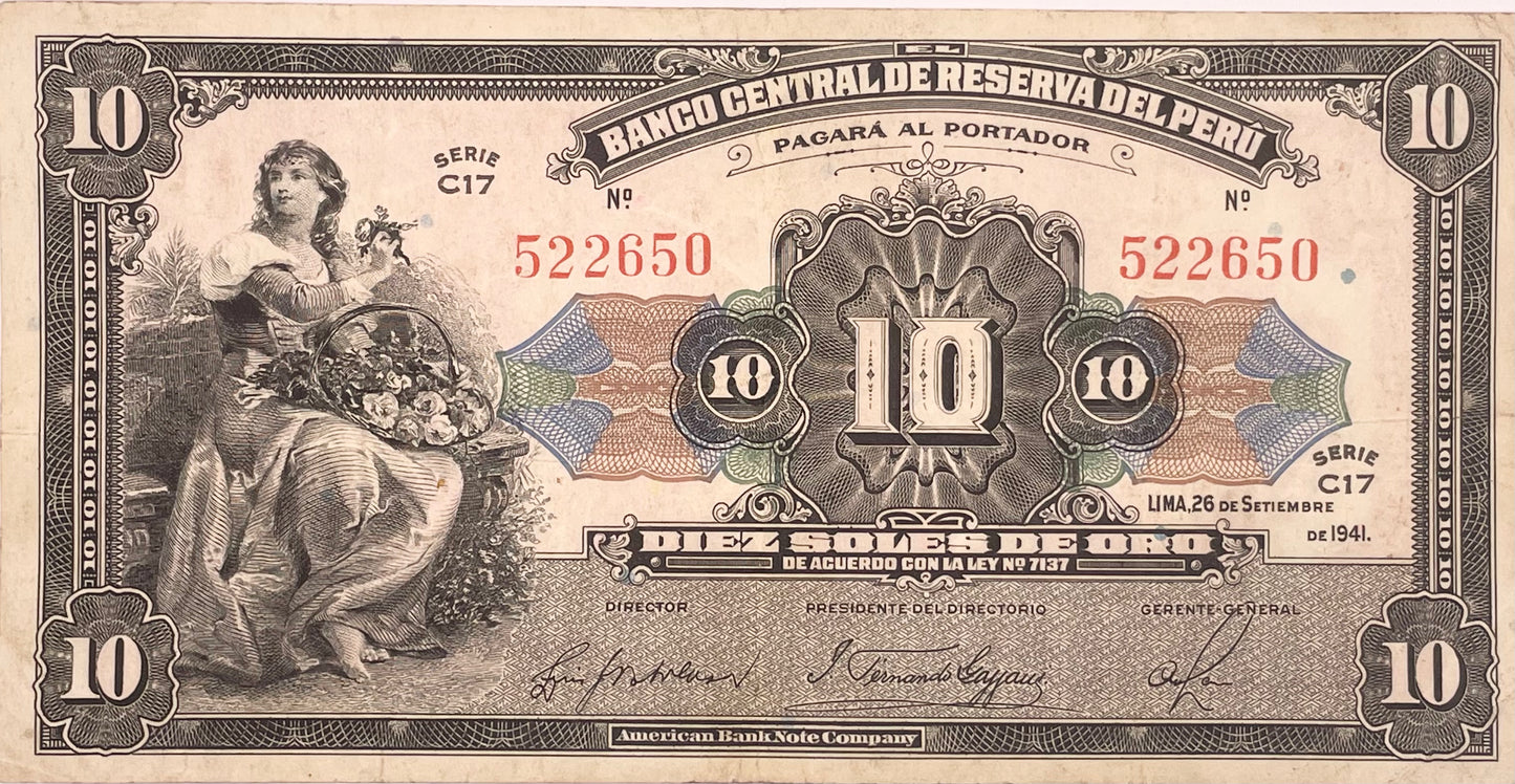 Perú - 1941 - 10 Soles de Oro