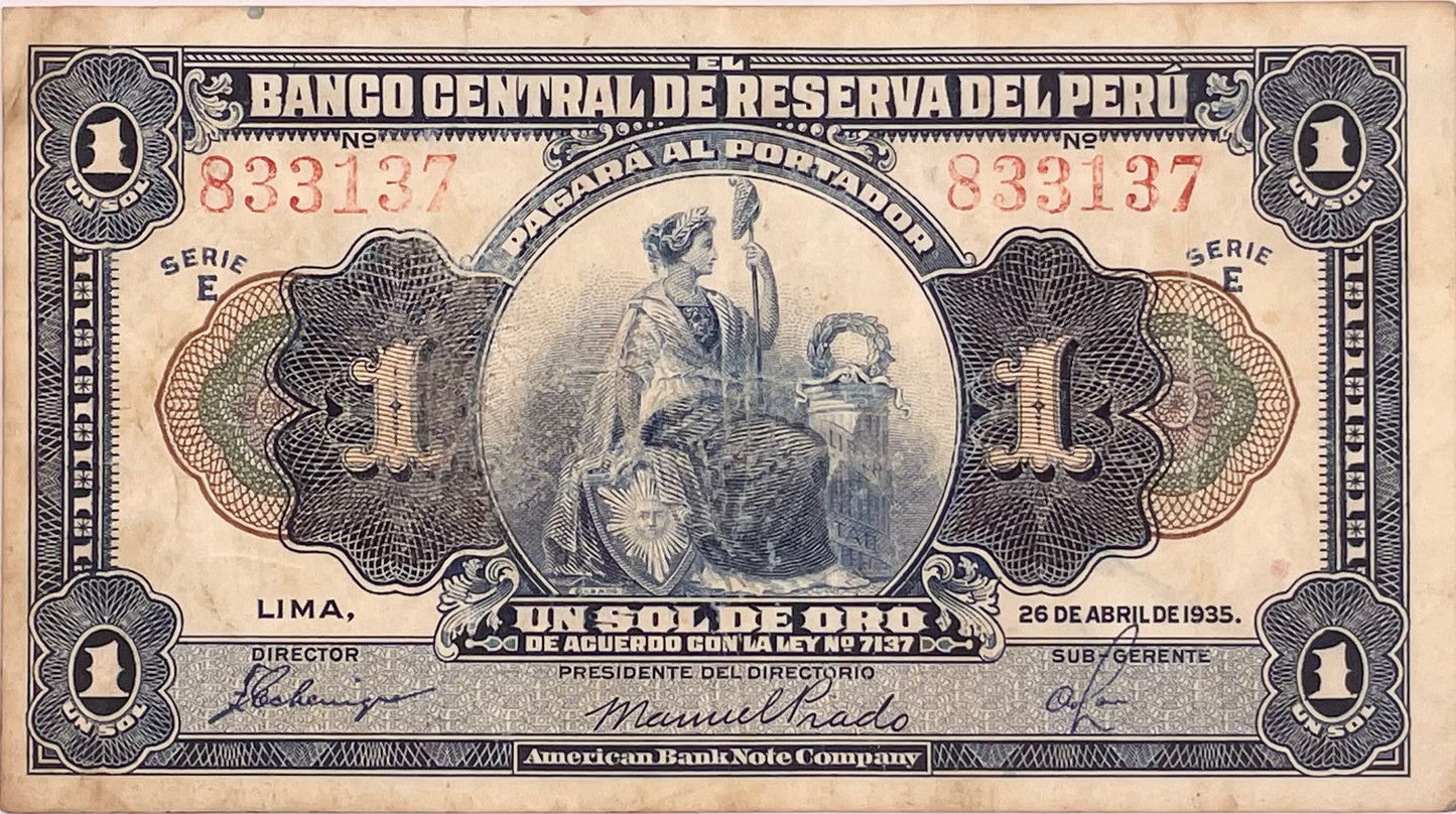 Perú - 1935 - 1 Sol de Oro