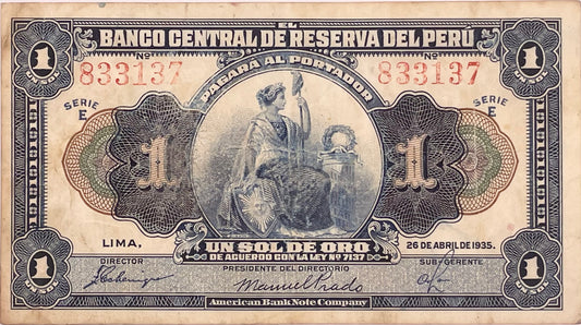 Perú - 1935 - 1 Sol de Oro