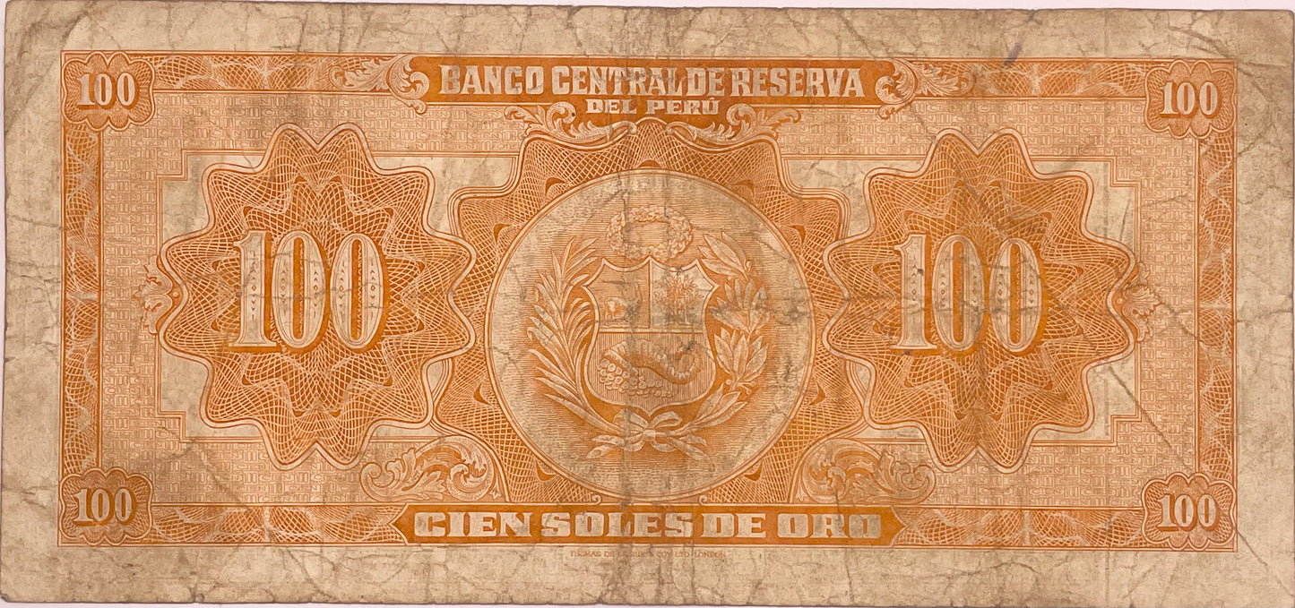 Perú - 1952 - 100 Soles de Oro