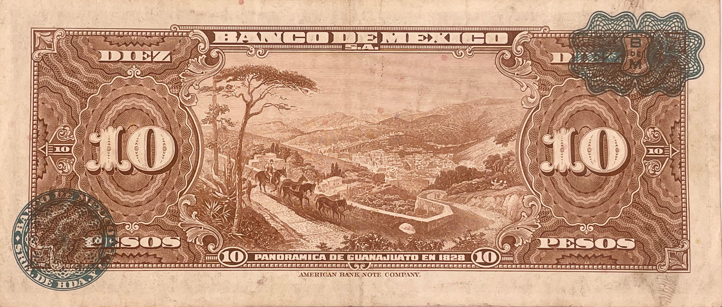 México - 1959 - 10 Pesos - Sin Circular