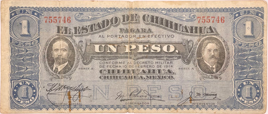 México - 1914 - Chihuahua - 1 Peso