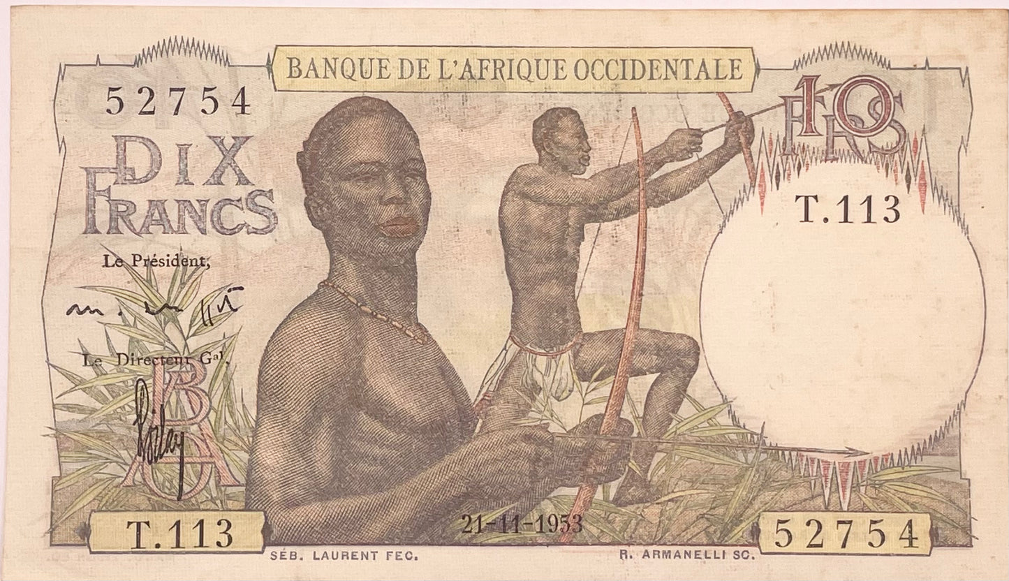 África Occidental Francesa - 1953 - 10 Francos