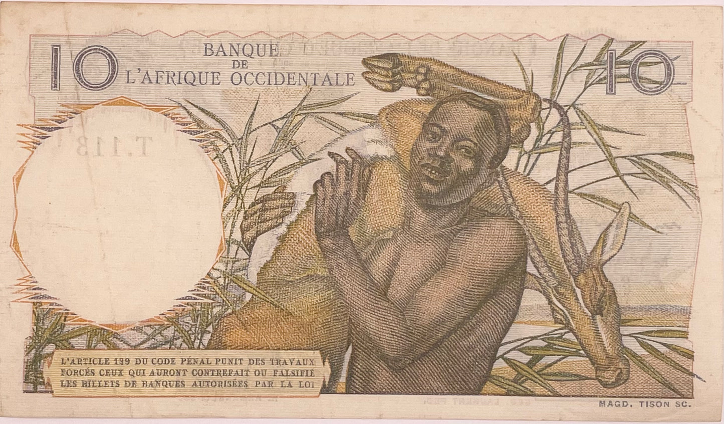África Occidental Francesa - 1953 - 10 Francos