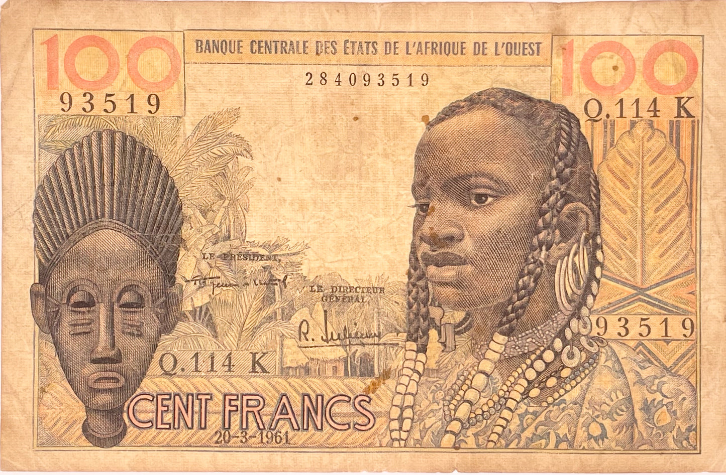 Estados de África Occidental - 1961 - 100 Francos