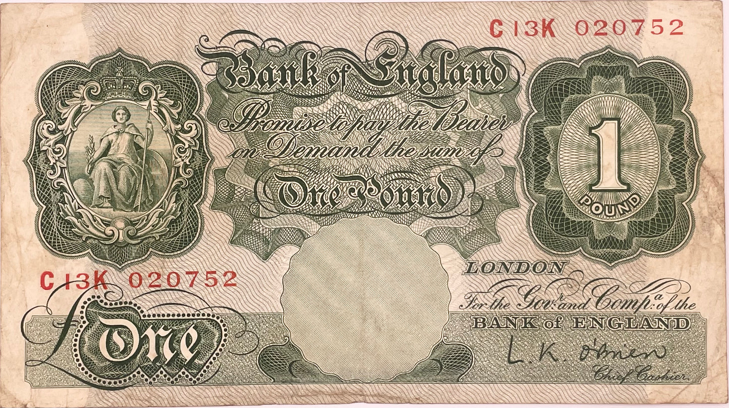 Inglaterra - 1955 a 1960 - 1 Libra