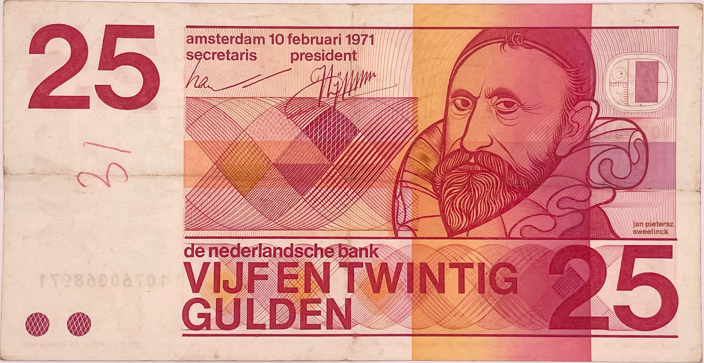 Países Bajos - 1971 - 25 Gulden