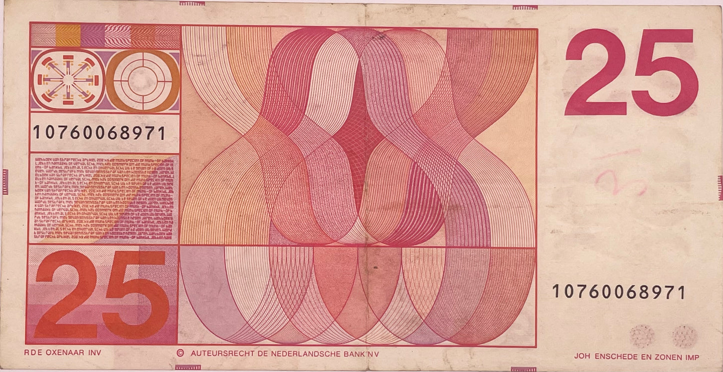 Países Bajos - 1971 - 25 Gulden