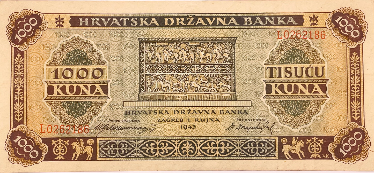 Croacia - 1943 - 1000 Kuna