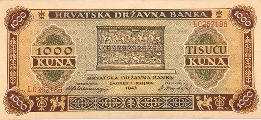 Croacia - 1943 - 1000 Kuna