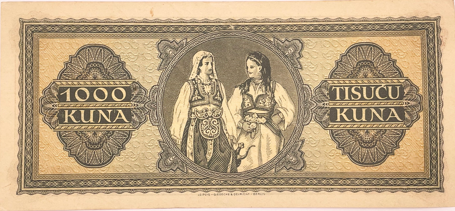 Croacia - 1943 - 1000 Kuna