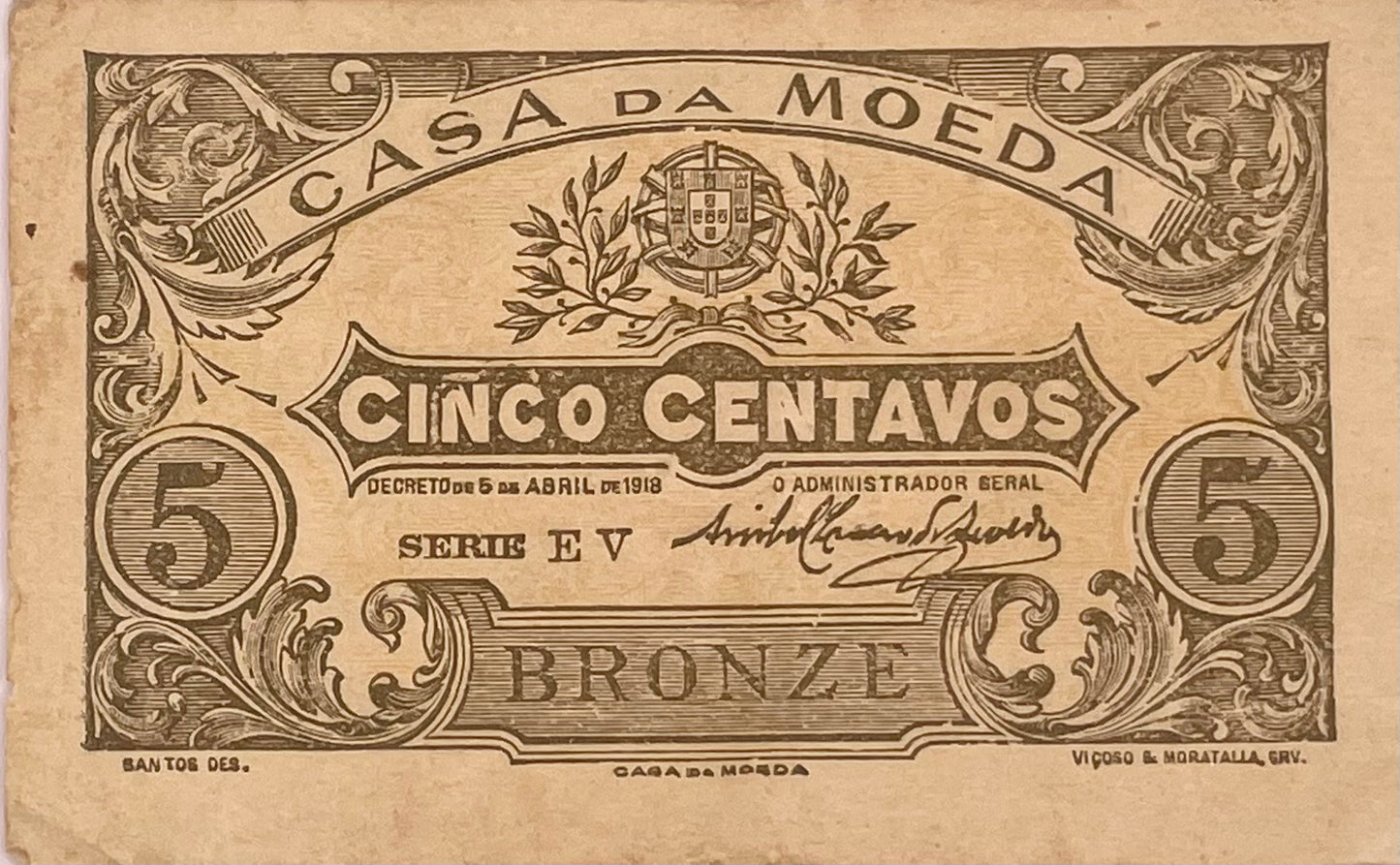 Portugal - 1918 - 5 Centavos