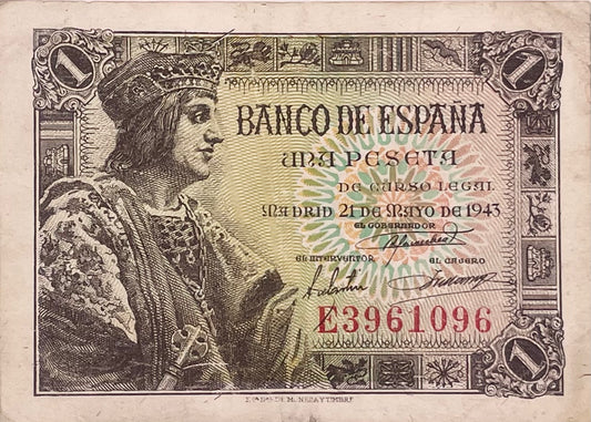 España - 1943 - 1 Peseta