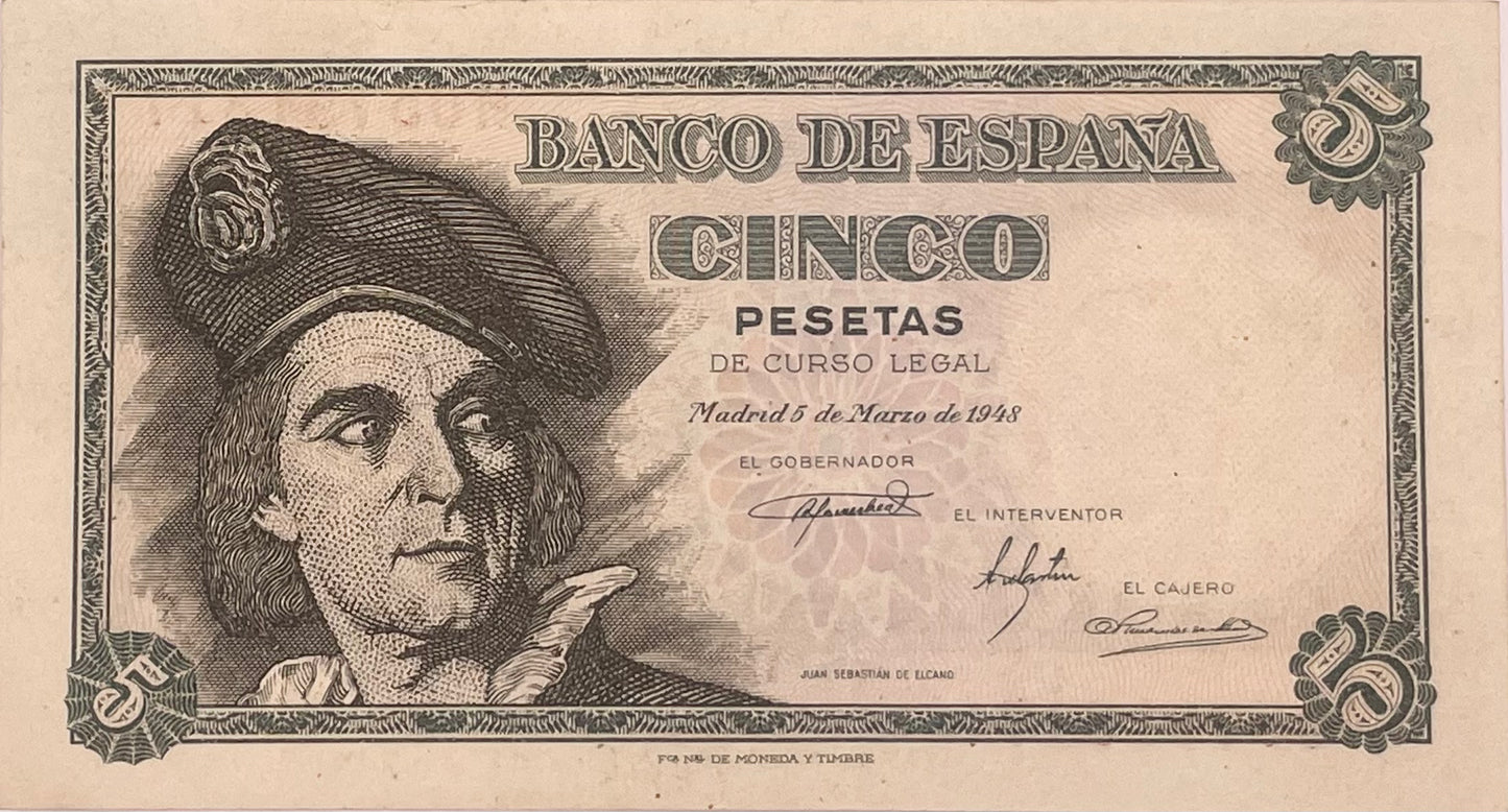 España - 1948 - 5 Pesetas