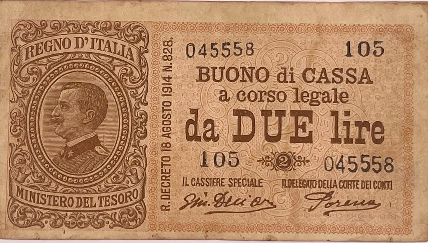 Italia - 1914 - 2 Liras