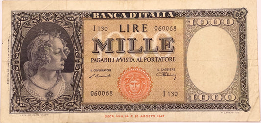 Italia - 1947 - 1000 Liras