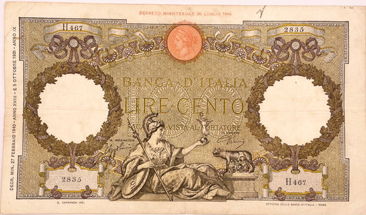Italia - 1940 - 100 Liras