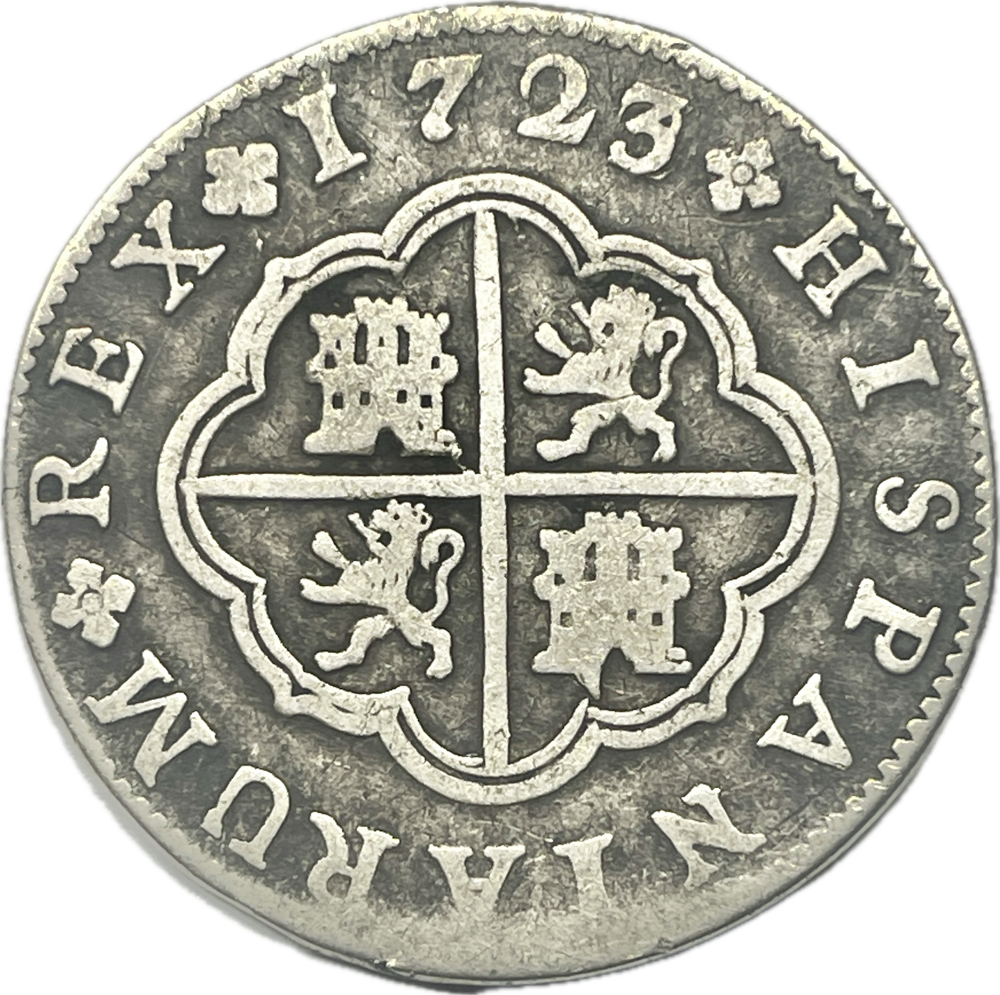 España - 1723 - 2 Reales - sobre 1722