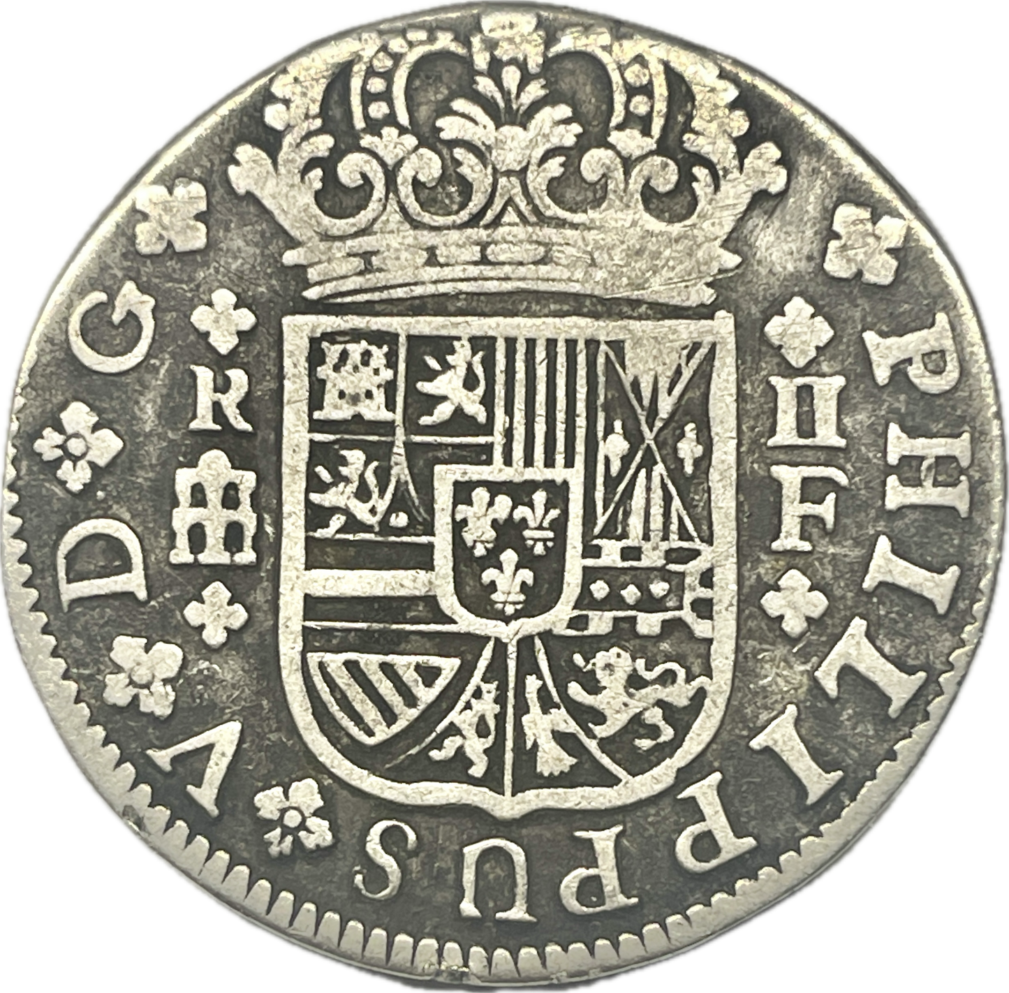 España - 1723 - 2 Reales - sobre 1722