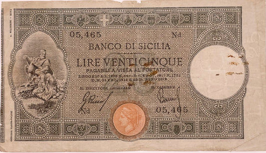 Italia - 1918 - 25 Liras