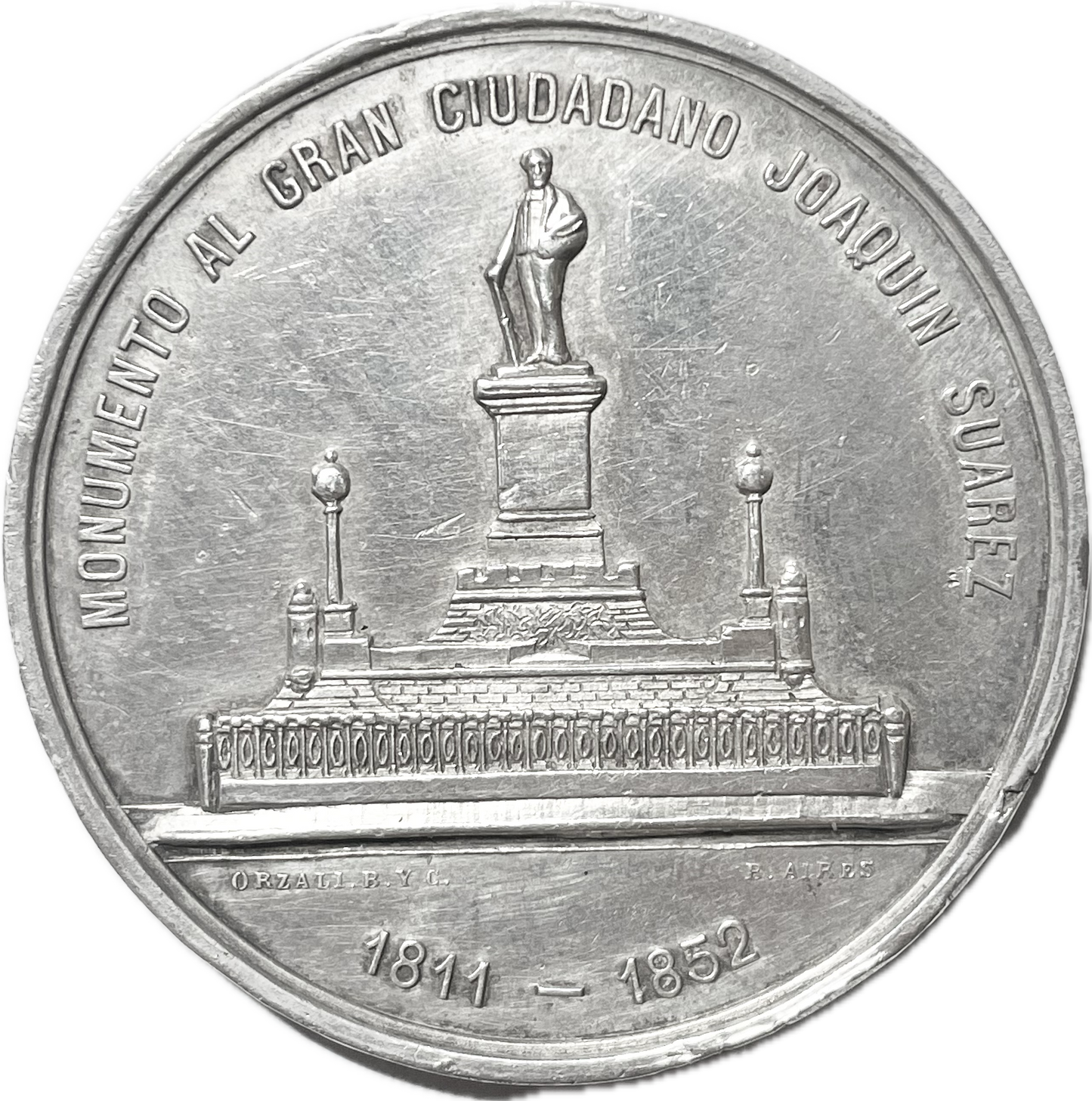 Uruguay - 1896 - Medalla "Monumento al Gran Ciudadano Joaquin Suarez"