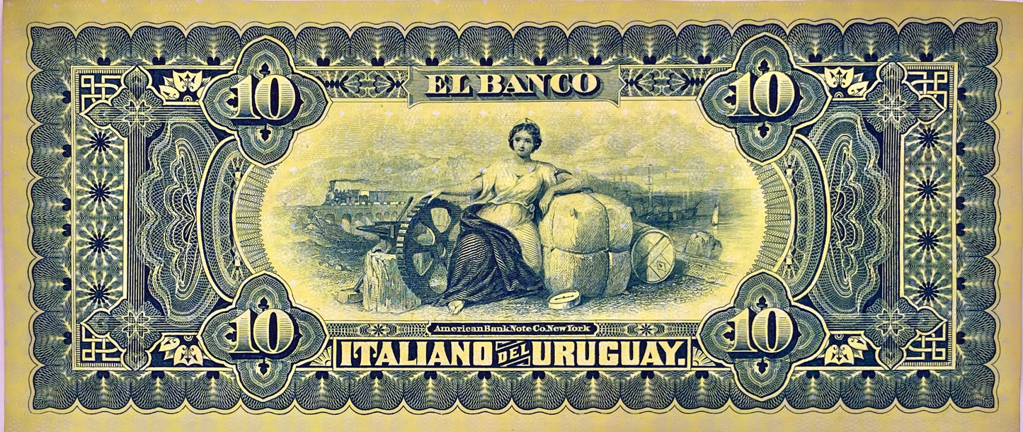 Uruguay - 1887 - 10 Pesos - Banco Italiano del Uruguay