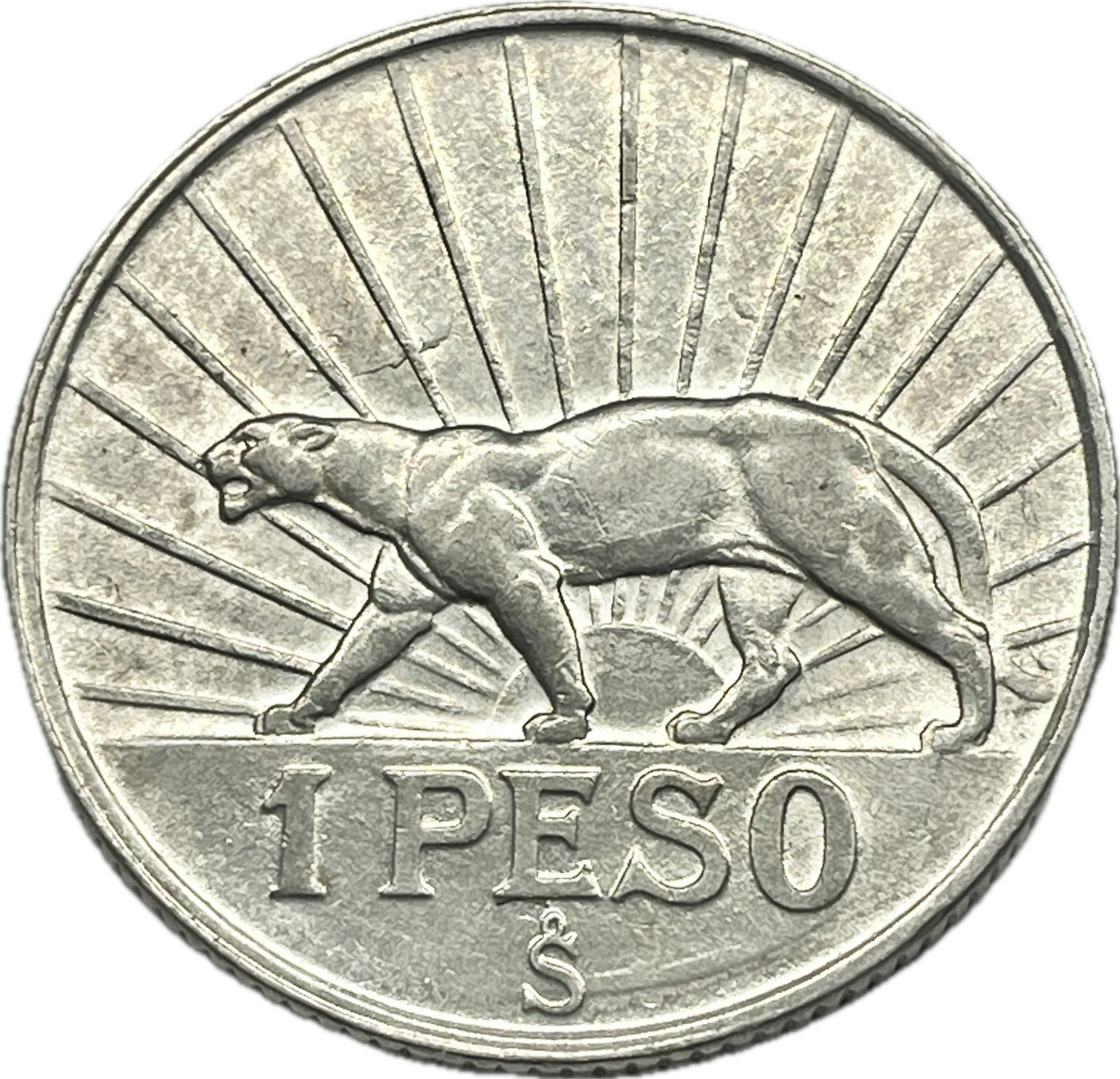 Uruguay - 1942 - 1 Peso, Puma de Plata