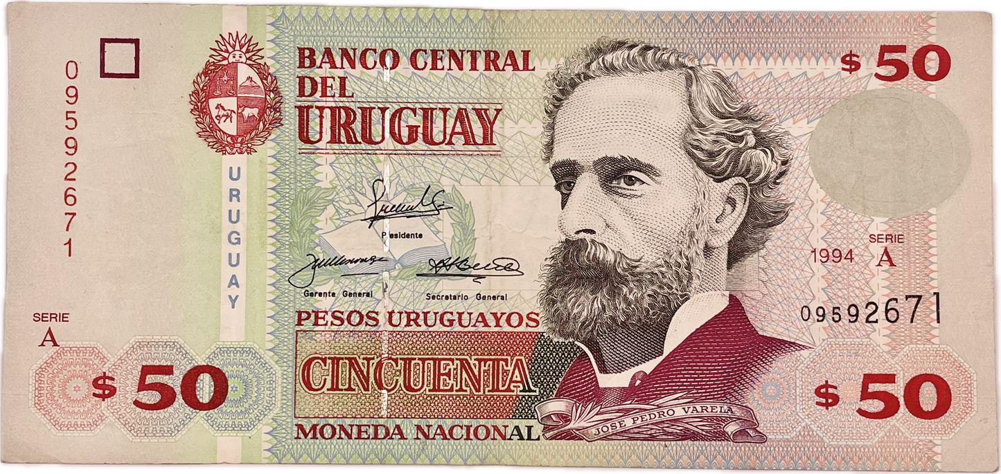 Uruguay - 1994 - 50 Pesos - Banco Central del Uruguay - 39 A