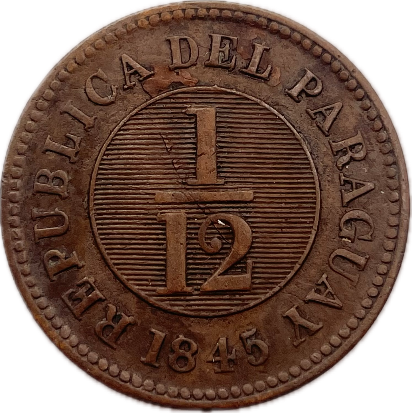 Paraguay - 1845 - 1/12 Real
