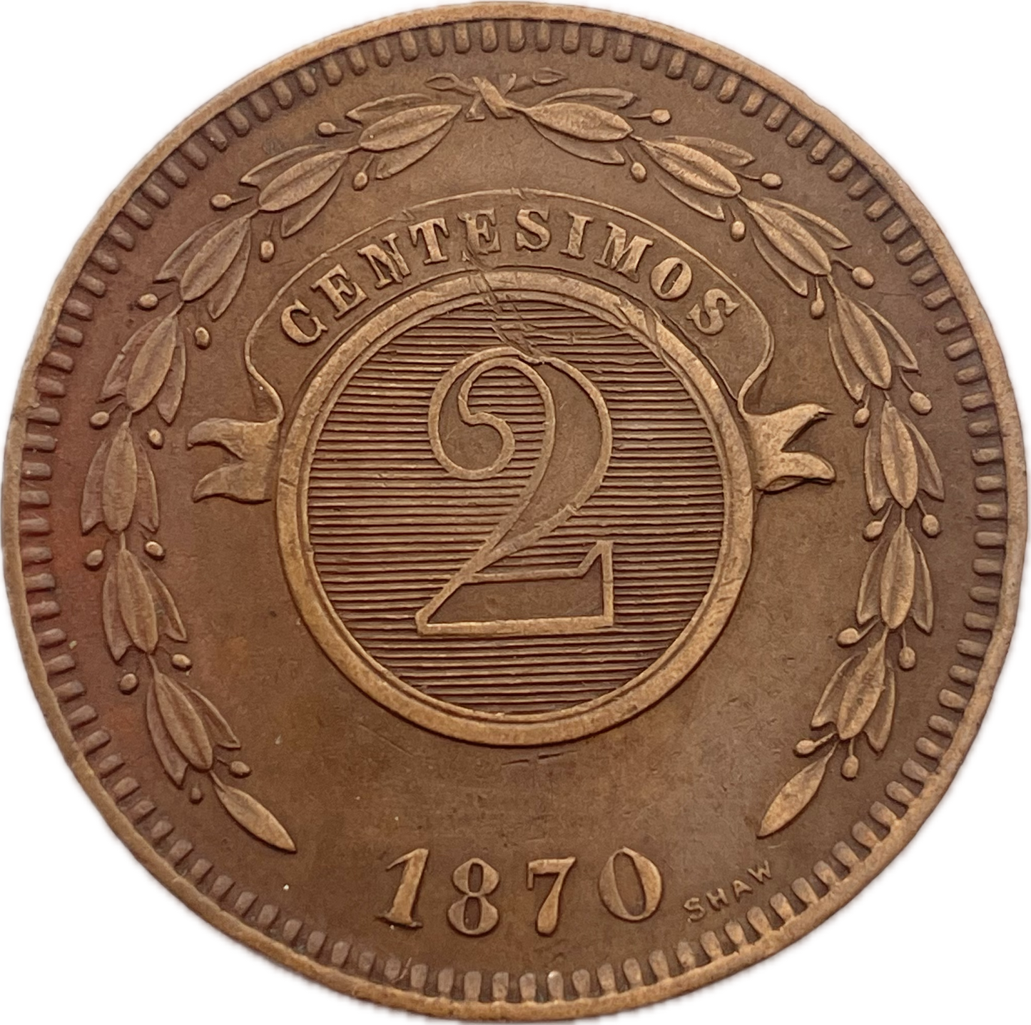 Paraguay - 1870 - 2 Centésimos