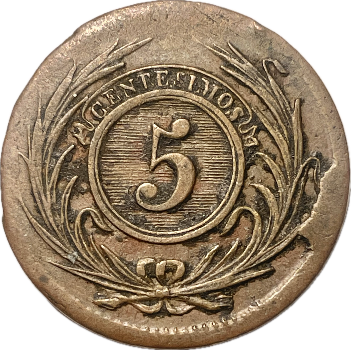 Uruguay - 1854 - 5 Cent - 8.1.1