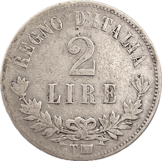 Italia - 1867 - 2 Liras