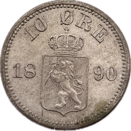 Noruega - 1890 - 10 Ore - Sin Circular