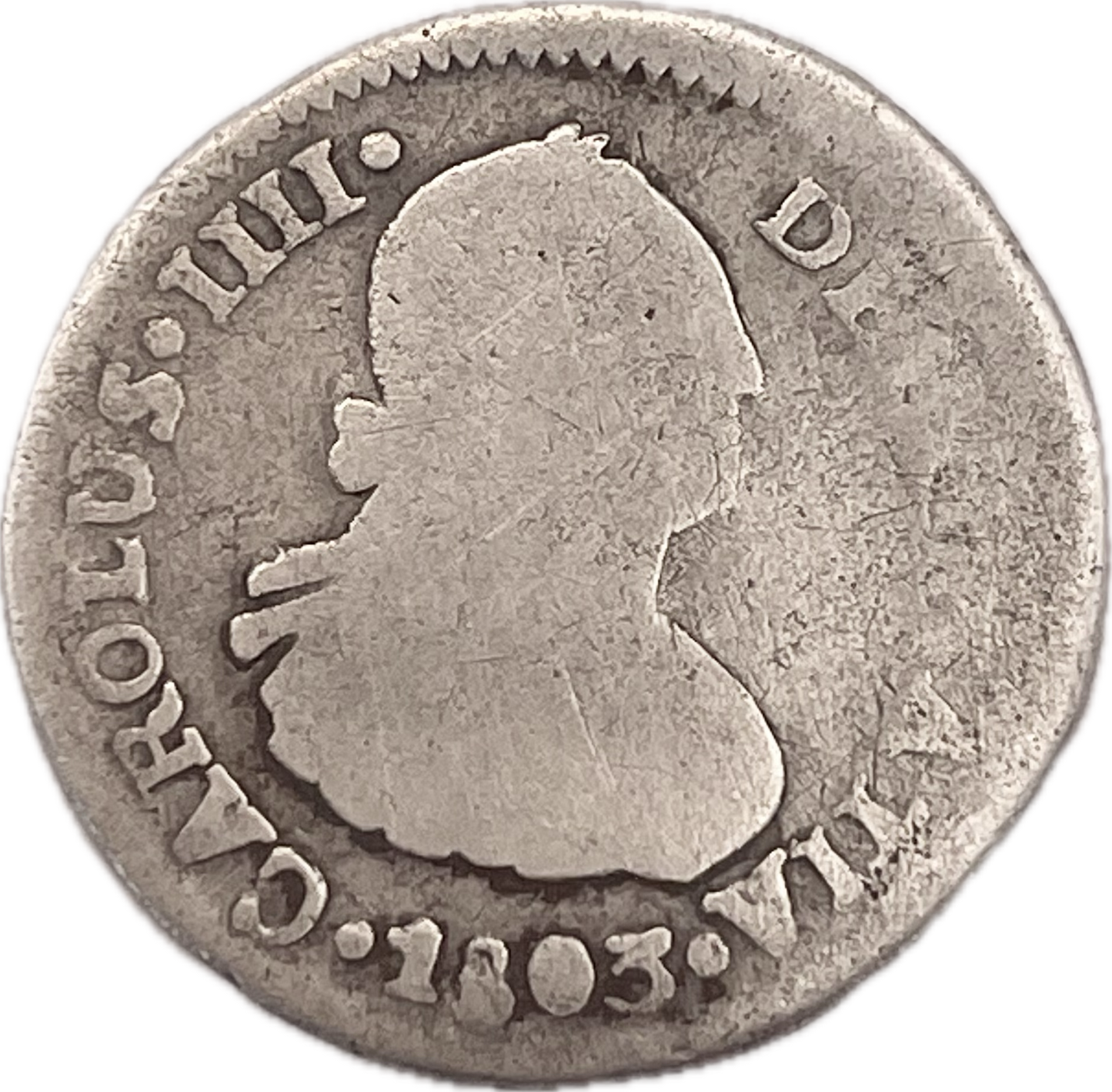 España Colonial - 1803 - Santiago - 1/2 Real