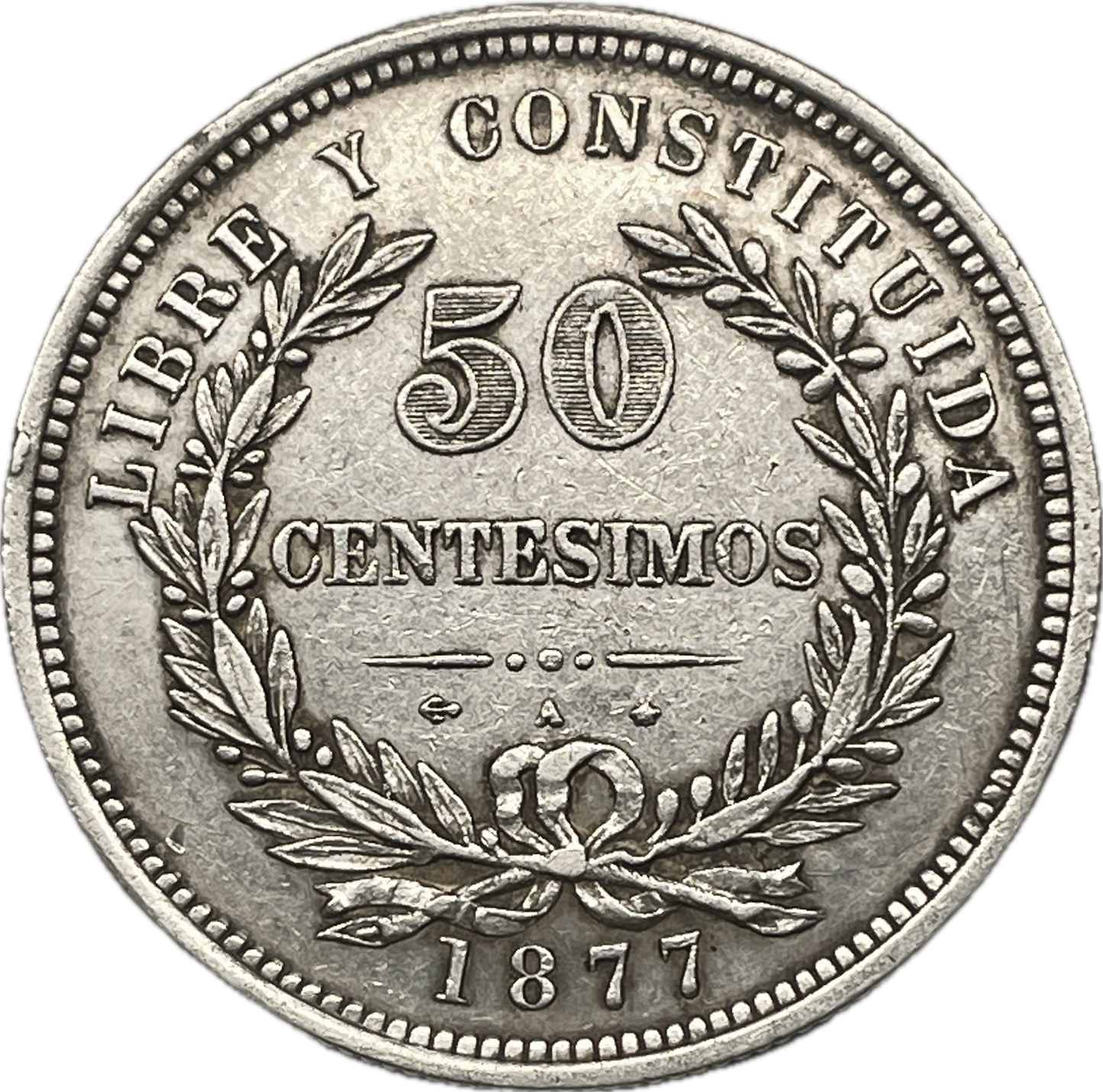 Uruguay - 1877 - 50 Centésimos